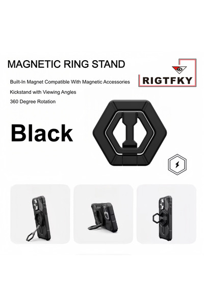 Choice black Heavy Metal Magnetic Phone Ring Holder for MagSafe Accessories A...