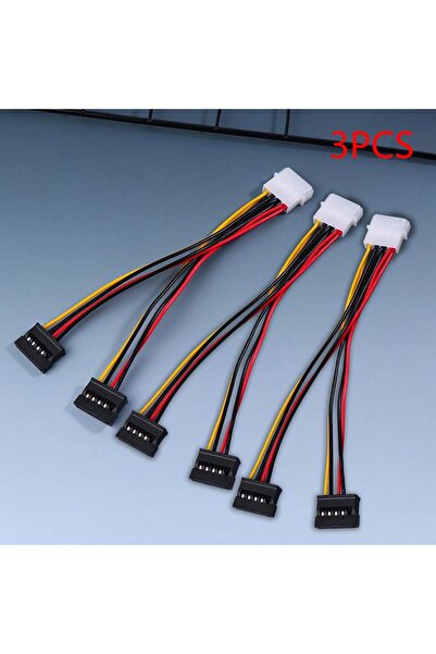 choice2 كابل طاقة IDE Molex 4 Pin إلى 2 X SATA، سلك تمديد مزدوج لمحرك الأقراص...