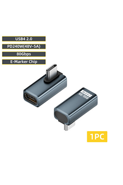 choice2 محول شحن USB4 2.0 بزاوية مستقيمة من BSN 240-80-ZW-SH، يدعم PD بقوة 24...