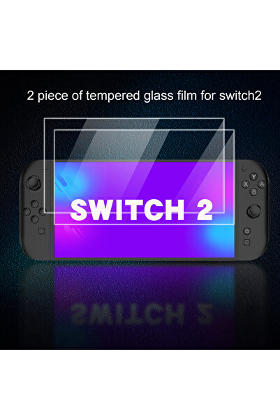 Choice1 قطعتان من واقي الشاشة الزجاجي المقوى المناسب لجهاز Switch2، واقي شاشة...