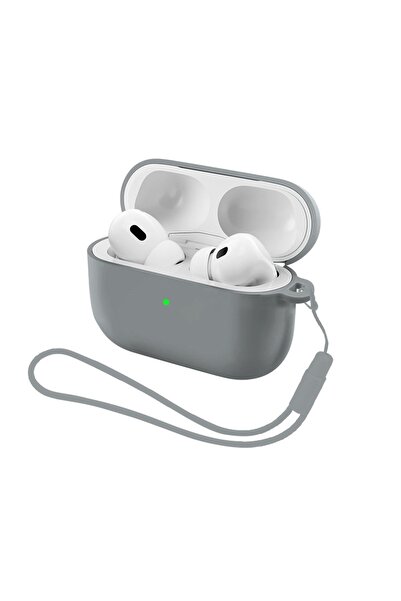 Choice16 غطاء حماية من السيليكون الناعم لسماعات AirPods Pro 3 باللون الرمادي