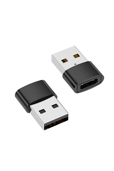 Choice3 محول USB إلى USB-C أسود (قطعتان)، محول USB-C أنثى إلى USB ذكر للشحن ا...
