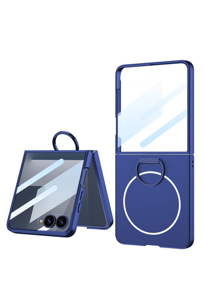 Choice3 حافظة هاتف Galaxy Z Flip7 باللون الأزرق الفاخر النحيف مع تقنية Magsaf...