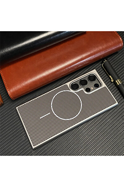 choice2 For Samsung S26Ultra TQW CX Gray Luxury Carbon Fiber Pattern Magnetic...