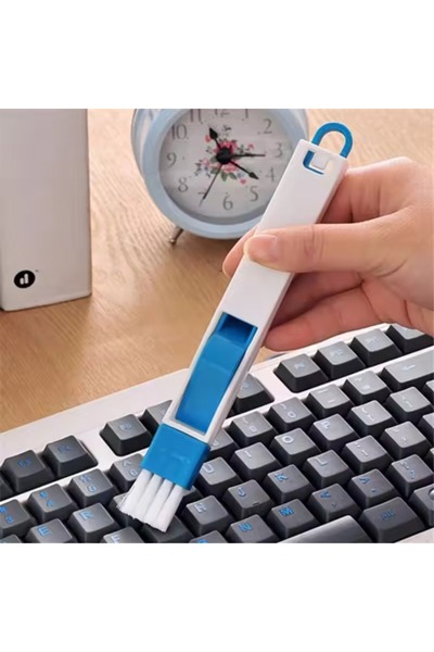 Choice فرشاة تنظيف محمولة زرقاء متعددة الوظائف للأبواب والنوافذ ولوحات المفات...