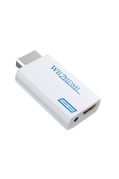 Choice محول أبيض متوافق مع HDMI بدقة Full HD لمحول وحدة التحكم Wii مع كابل صو...