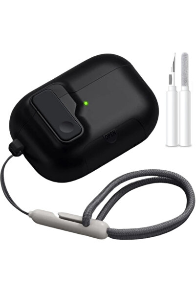 Choice11 غطاء حماية أسود جديد ومطور لسماعات AirPods Pro 3 مع قفل آمن وحماية ك...