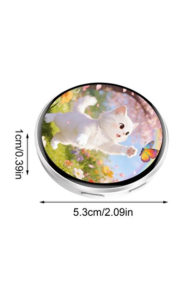 Choice1 White Electronic Badge HD Touchscreen Digital Photo Display Brooch El...