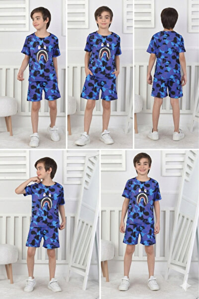 Erzani Kids Bape Καλοκαιρινό σετ με σορτς για παιδιά με μοντέρνο σχέδιο καμου...