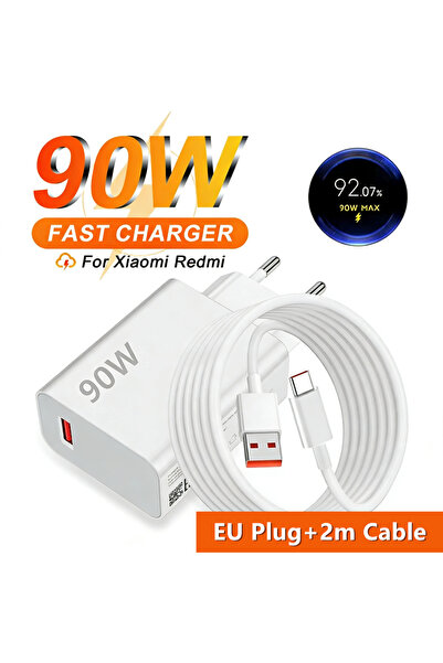 Choice1 شاحن USB سريع بقوة 90 واط مع كابل 2 متر بقابس أوروبي لهواتف آيفون 13 ...