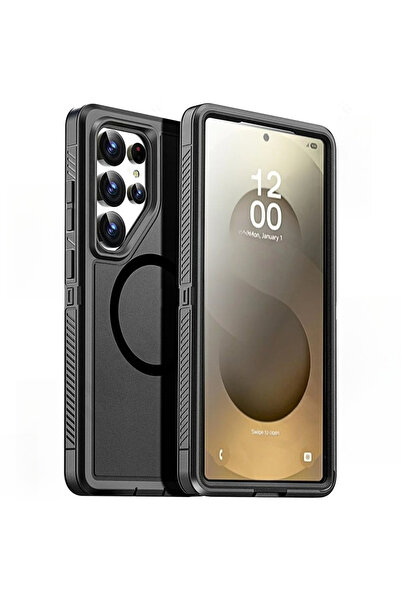 Choice66 Galaxy S22 Ultra 5G black Tough Matte Anti-Slip Silicone + PC Case F...