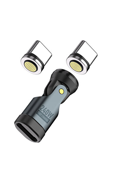 Choice1 Adapter USB-C 2pcs Magnetic Type-C to USB-C OTG Adapter 540 Degree PD...