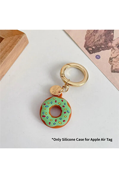 choice2 Green Silicone Case for Air Tag Tracker Case Cartoon Donut Silicone C...