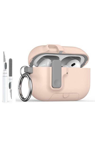 Choice10 غطاء وردي لسماعات AirPods Pro 3 مع حامل للهاتف، غطاء لسماعات AirPods...