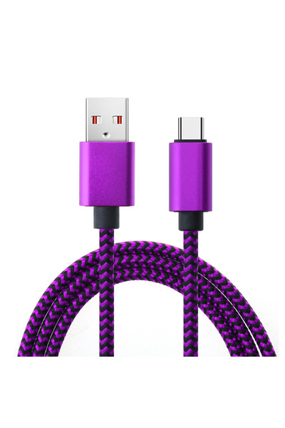 Choice13 كابل شحن وبيانات USB سريع من النايلون المضفر بطول 2 متر، متوفر بأطوا...