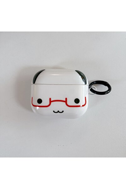 Choice8 غطاء حماية لسماعات Airpods 3 باللون الأبيض، تصميم حيوان صغير لطيف يرت...