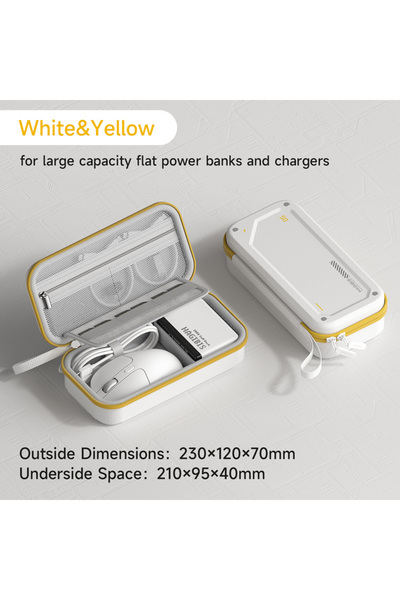 Choice White Yellow Hagibis Electronic Organizer Traveling Case Bag EVA Hards...