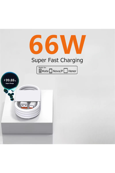 choice2 كابل شحن سريع جداً بطول 1 متر، 6 أمبير، 66 واط لهواتف ميت 40، 50، 60،...