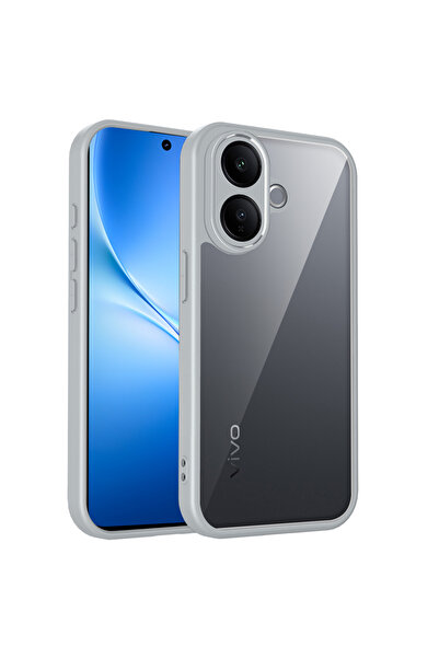 choice2 غطاء حماية لهاتف فيفو V60 لايت 5G باللون الرمادي، غلاف لهاتف V60 لايت...