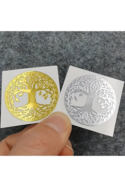 choice2 Golden and Silvery 1 Piece/2 Pieces Self-Adhesive Tree of Life Metal ...