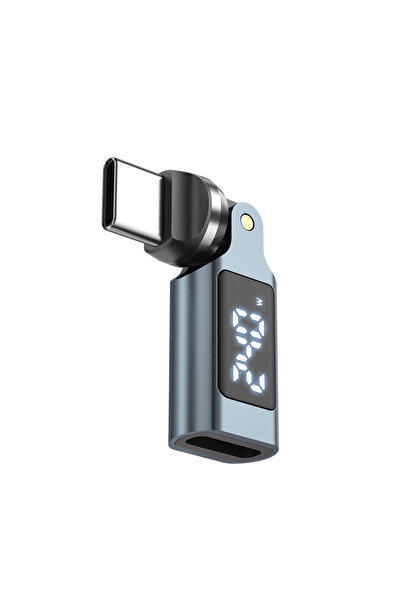 Choice محول USB-C إلى USB-C بقدرة 240 واط مع دوران 540 درجة وشاشة رقمية للشحن...