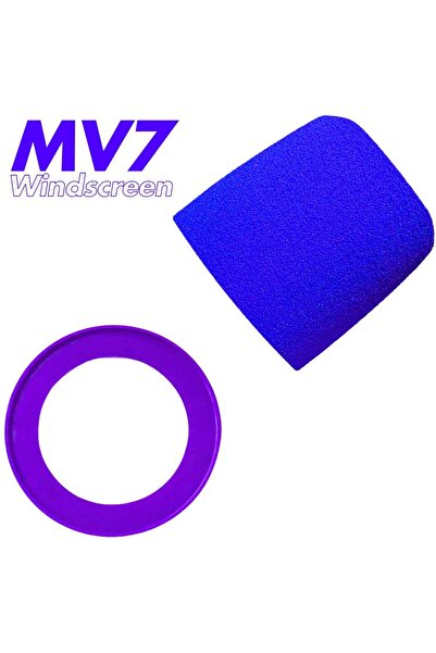 Choice1 غطاء ميكروفون أزرق بنفسجي MV7 من الفوم لميكروفونات شور MV7 وMV7+ وMV7...