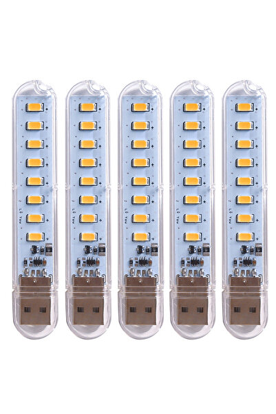 Choice 5pcs 8led warm 5pcs Portable USB Strip Light Mini Led Warm White Night...
