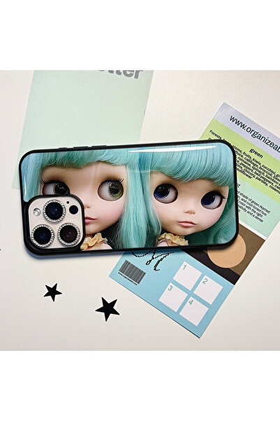 Choice19 جراب هاتف آيفون 13 بتصميم فتاة خضراء لطيفة ذات شعر أخضر لهواتف آيفون...