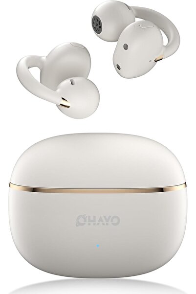 Choice1 WHITE OHAYO Open Ear Headphones, Clip on Earphones, Wireless Earbuds ...