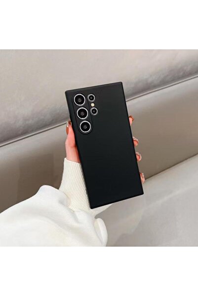 Choice78 جراب سيليكون فاخر غير لامع ومقاوم للصدمات باللون الأسود لهاتف S24 UL...