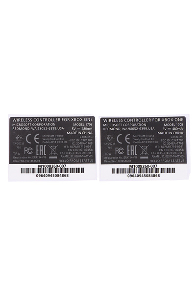 Choice1 KOQZM Black 2pcs Black/White Gamepad Label Seals Back Sticker For Xbo...