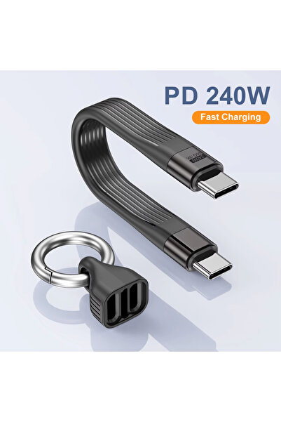 Choice China Mainland black 240W 40Gbps Type C Cable with Keychain PD3.1 5A 8...