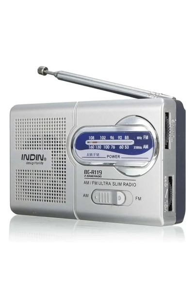 Choice راديو FM صغير فضي اللون، راديو محمول يعمل بالبطارية، راديو AM/FM للطوارئ