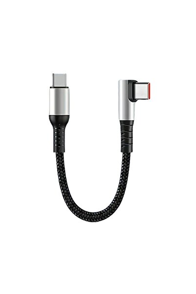 Choice3 كابل USB-C بزاوية قائمة 0.25 متر، كابل شحن سريع من USB-C إلى USB-C لل...