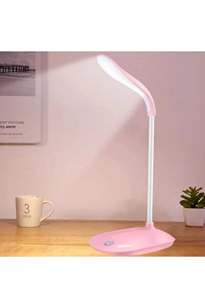 choice2 Pink LED Desk Lamp Eye Protection Night Light Touch Dimmable Reading ...