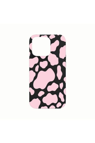 bestcase Силиконов калъф, съвместим с Apple iPhone 14 Pro Max, Розова крава, ...