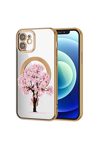 bestcase Πολυτελής Θήκη MagSafe, Συμβατή με Apple iPhone 11, Κερασόφλορα - κο...