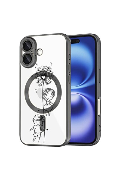 bestcase Πολυτελής Θήκη MagSafe, Συμβατή με Apple iPhone 16, Σχέδιο πικραλίδα...