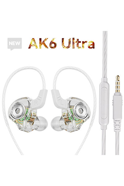 Choice4 AK6-Ultra White QKZ AK6-Ultra In-ear Earphone Professional Dynamic Dr...