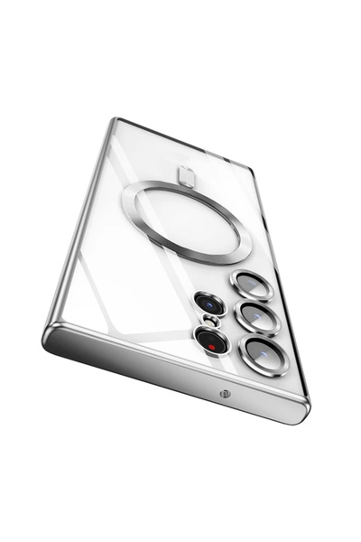Choice Galaxy S25 Silwer Luxury Wireless Magnetic Plating Cases For Magsafe C...