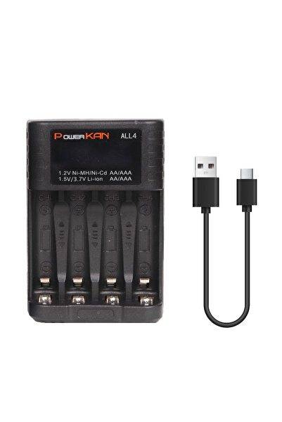 Choice شاحن بطاريات POWERKAN ALL4 5 فولت لبطاريات AA/AAA القابلة لإعادة الشحن...
