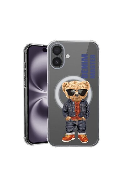bestcase Husa pentru Apple iPhone 16, MagSafe Anti Shock, Denim Master - Tedd...