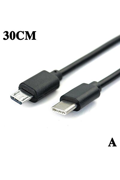Choice1 كابل USB نوع C إلى Micro USB بطول 0.3 متر، كابل شحن سريع وناقل بيانات...
