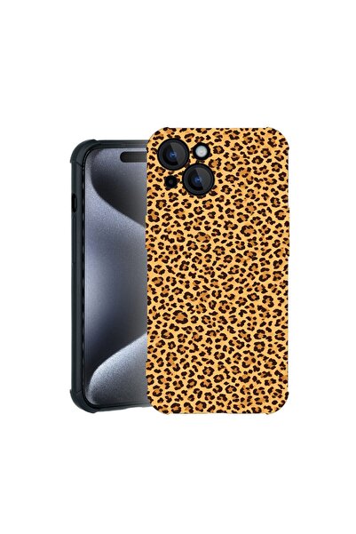 bestcase Θήκη TPU Pro Shock συμβατή με Apple iPhone 15, με σχέδιο λεοπάρ, ενι...