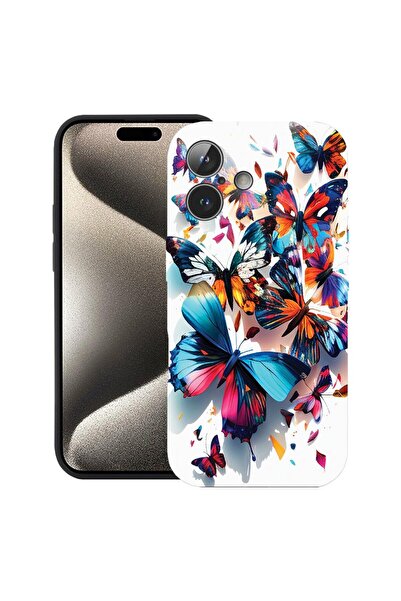 bestcase Husă pentru Apple iPhone 17 cu design Fluturi Colorati, Silicon Prem...