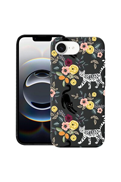 bestcase Θήκη για Apple iPhone 16e, Premium Λεπτή Σιλικόνη 1.2MM, Σχέδιο Γάτα...