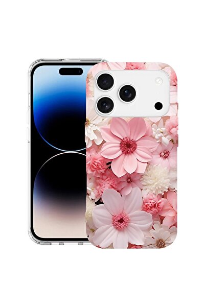 bestcase Husă pentru Apple iPhone 17 Pro cu Design Margarete Roz și Albe, Mag...