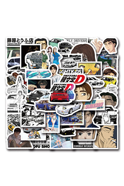 Choice 50PCS 50Pcs Initial Text D Anime Graffiti Stickers Decals For Luggage ...