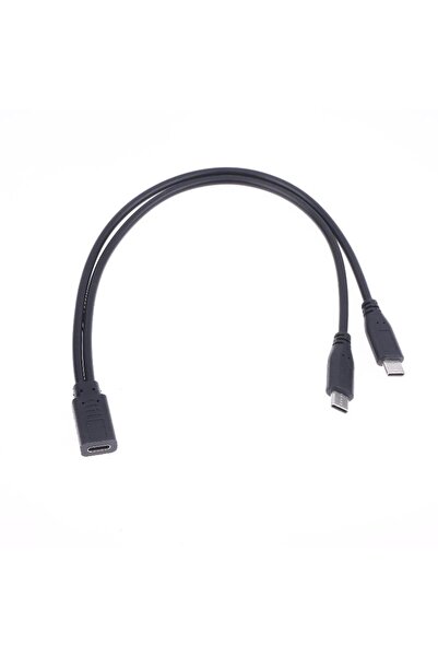 Choice1 كابل USB C مقسم من النوع C بطول 2 متر مع محول طاقة 3 أمبير، 1 إلى 2 منفذ