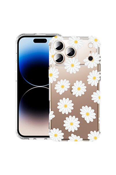 bestcase Husă pentru Apple iPhone 17 Pro cu Design Happy Flowers Daisy, Antiș...